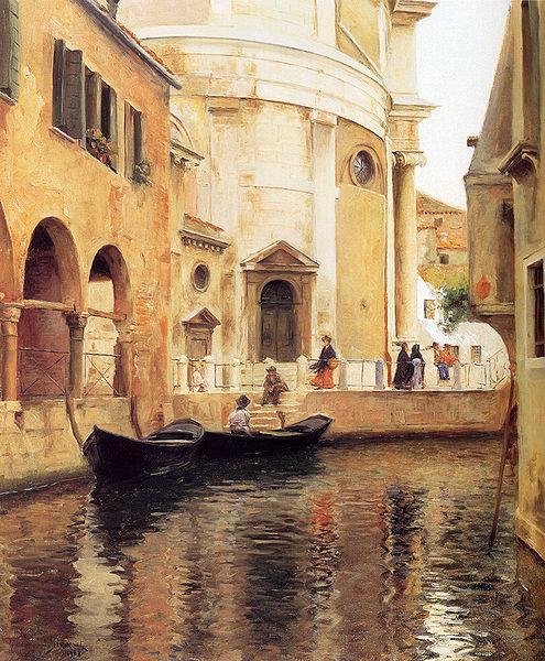Julius L.Stewart Rio della Maddalena oil painting picture